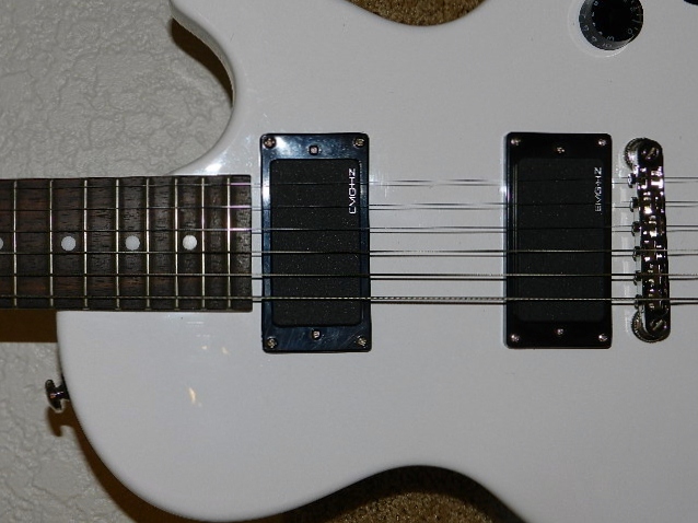 White Epiphone Les Paul Guitar